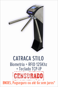 Catraca para Controle de Acesso - Stilo - Biometria + RFID 125khz + Teclado TCP-IP - R$ 3.750,00